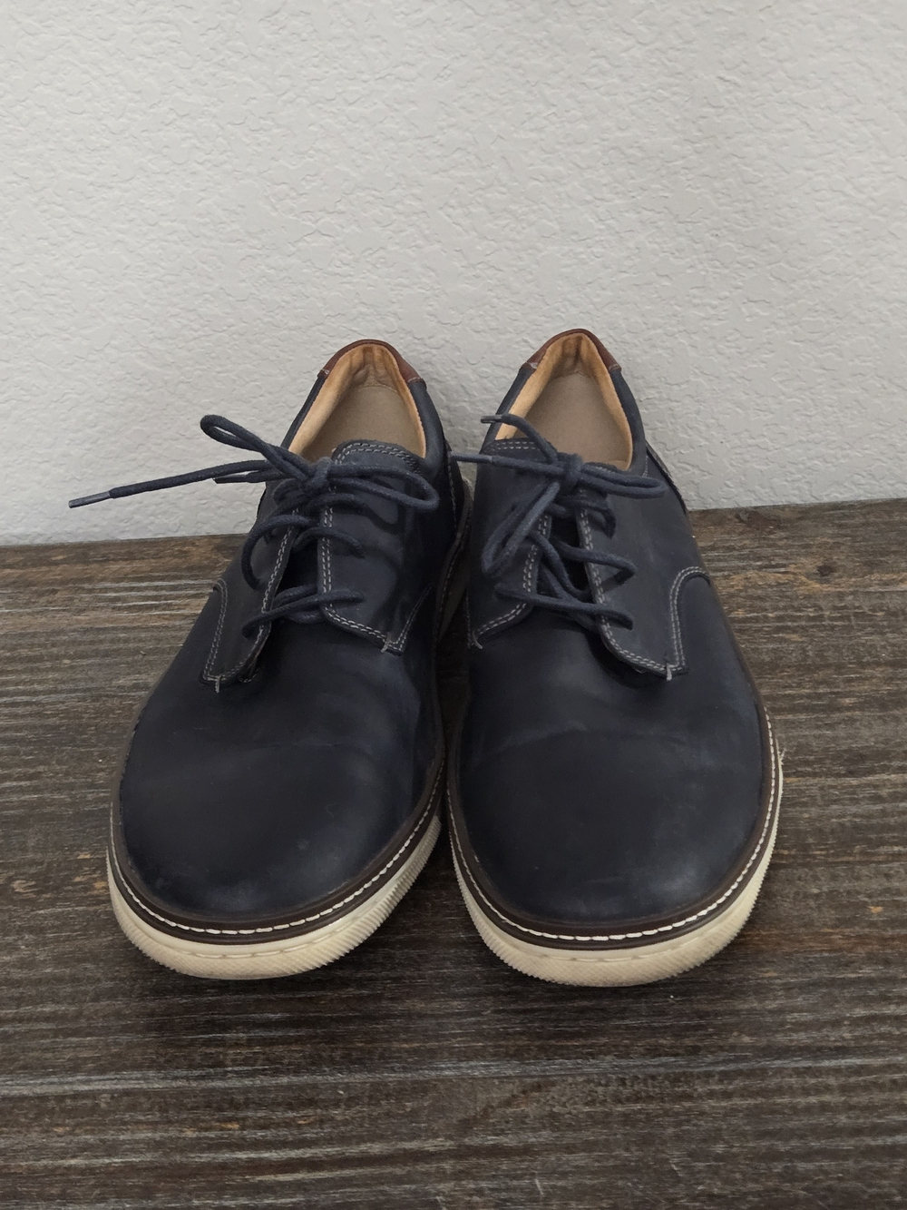 Johnston & Murphy Navy McGuffey Plain Toe Oxford Style Casual Sneaker